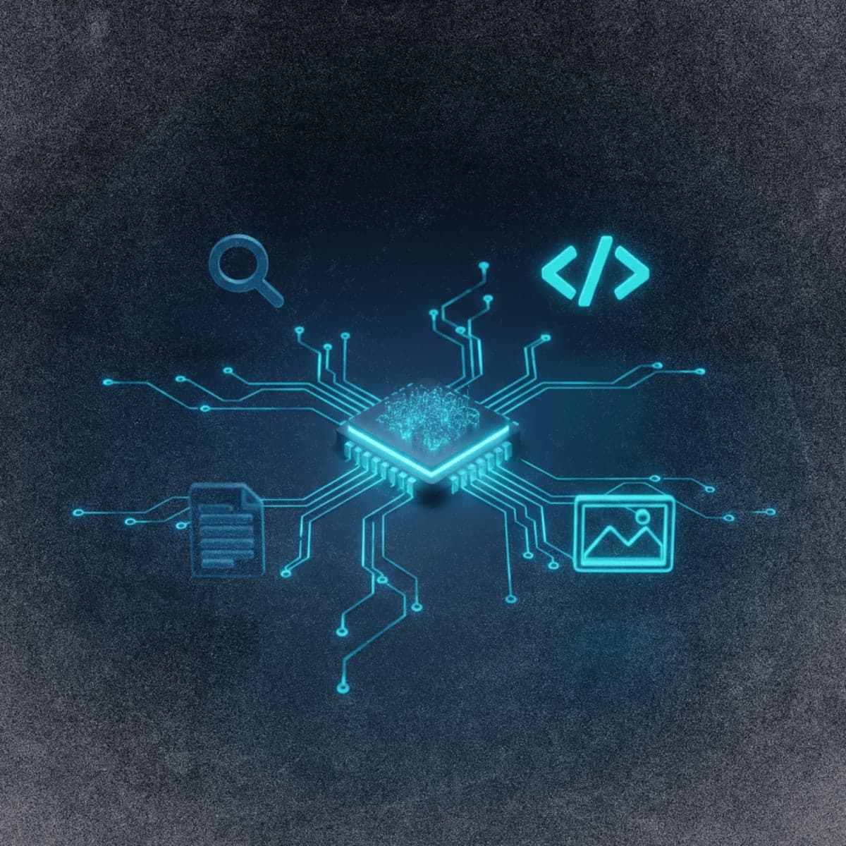 Illustration of GLM-4.6V multimodal AI connecting vision to tool execution
