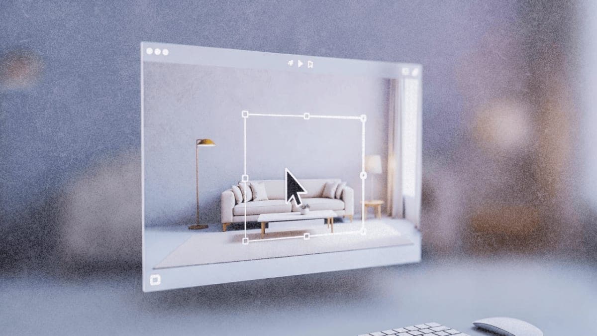 Manus Design View interface showing point-and-click image editing on a digital canvas