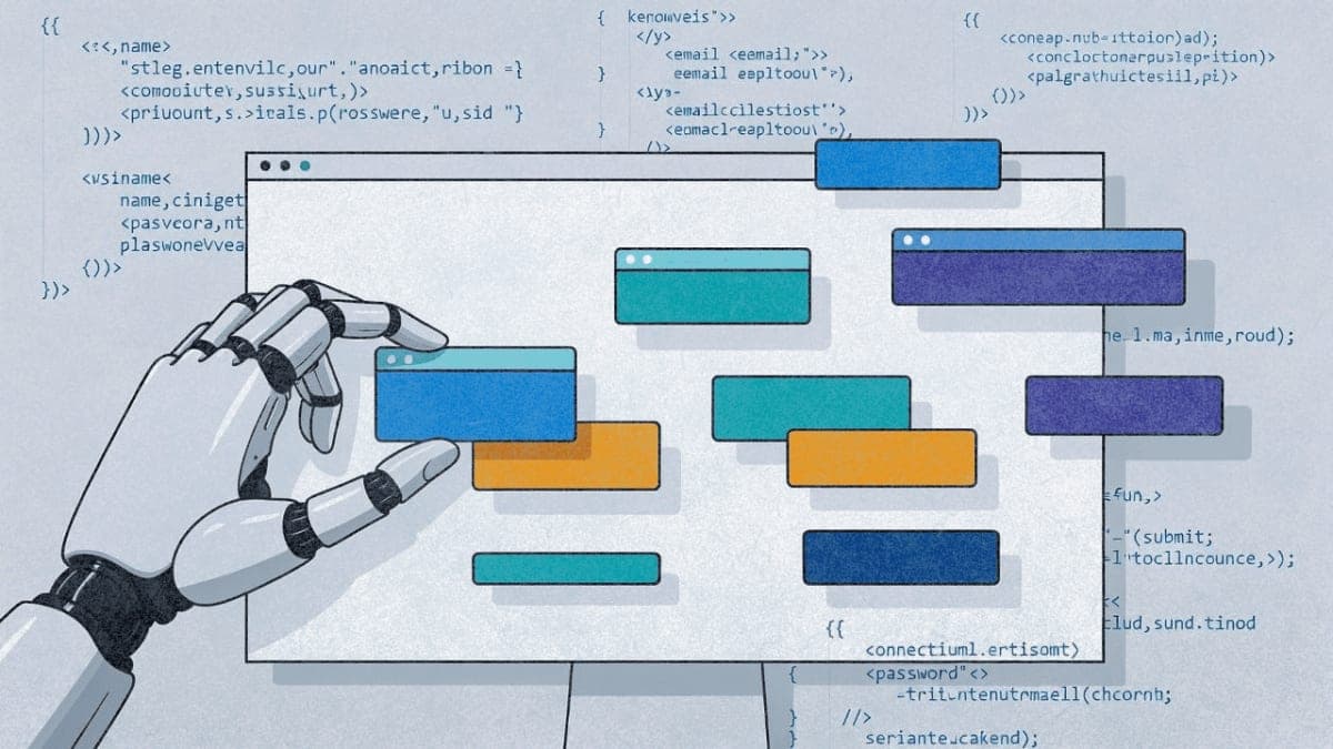 AI agent building user interface components in real time