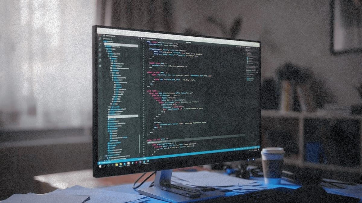 Developer workspace with code editor showing Claude prompt engineering techniques