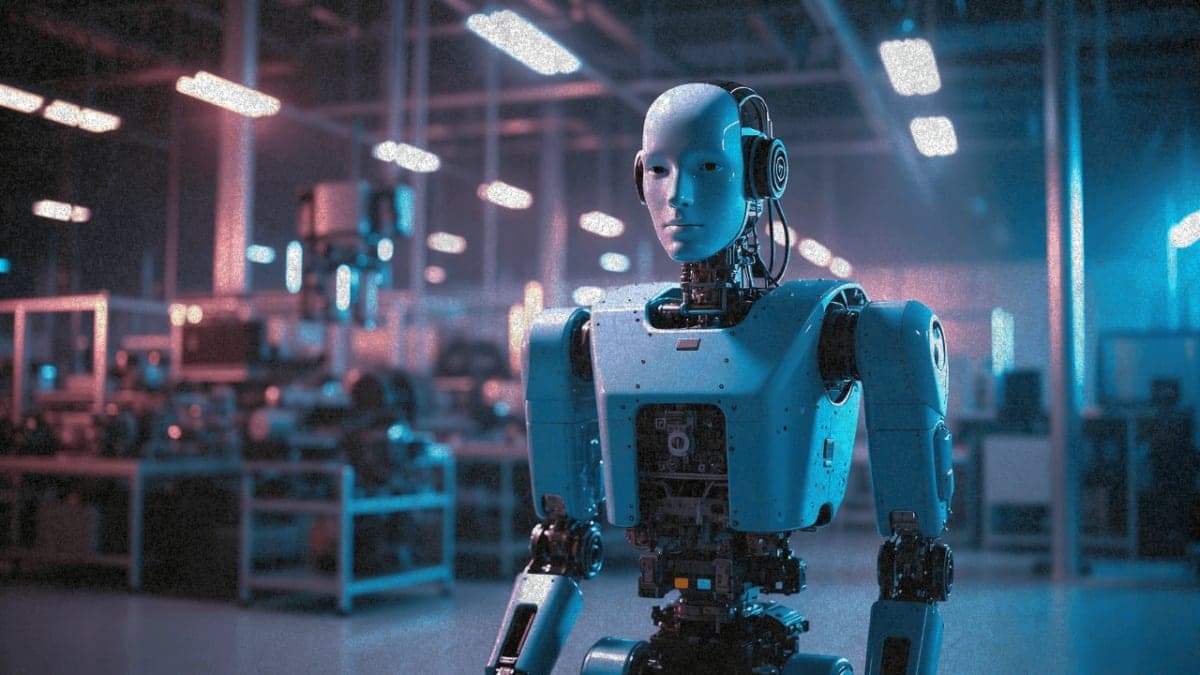 Boston Dynamics Atlas humanoid robot in factory setting