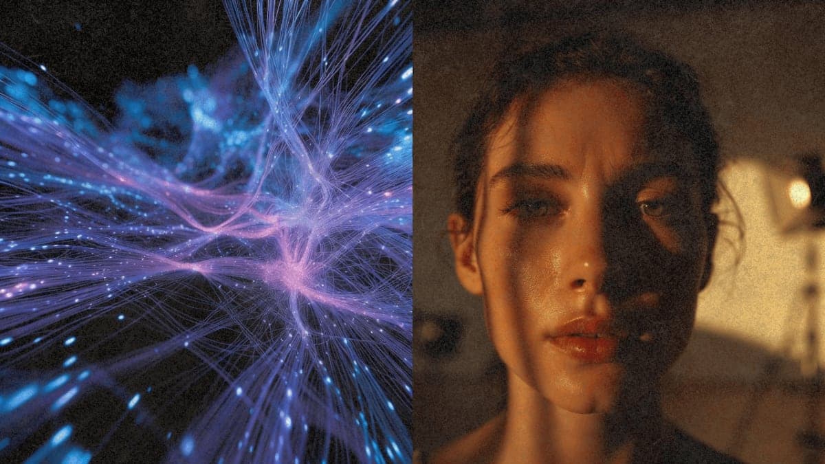 Abstract visualization of hybrid autoregressive and diffusion image generation architecture