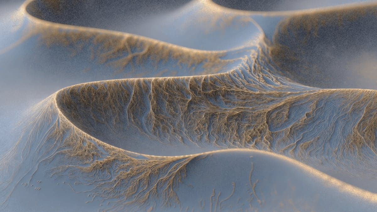 Abstract mathematical function visualization with smooth curves and probabilistic textures