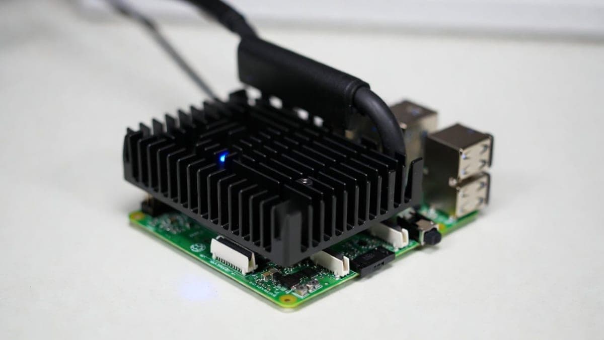 Raspberry Pi AI HAT+ 2 expansion board mounted on a Raspberry Pi 5