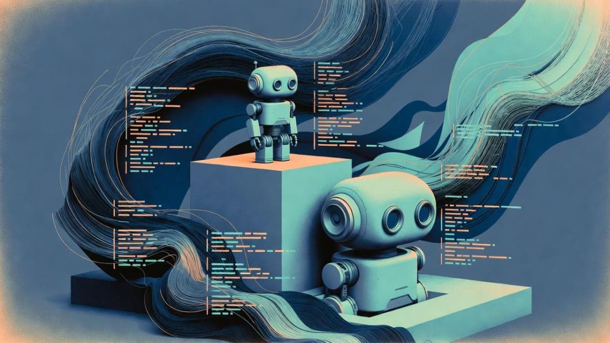 Illustration of a small coding model outperforming larger competitors using synthetic training data