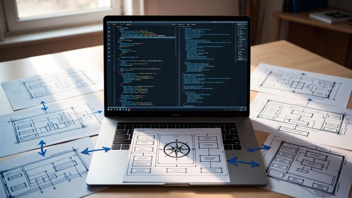 Diagram showing a repository structure with docs directory, AGENTS.md file, and automated CI feedback loops connecting to AI coding agents