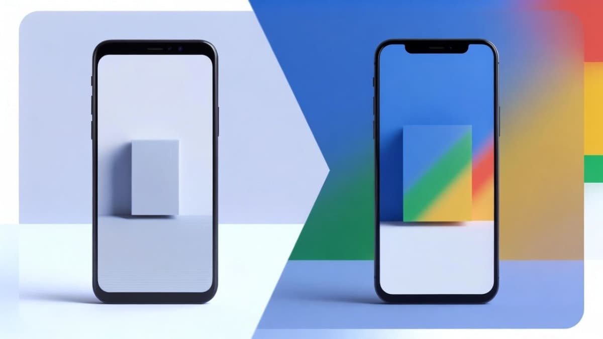 Smartphone product photo being transformed into a polished studio-quality marketing image through Google's AI-powered Pomelli Photoshoot tool