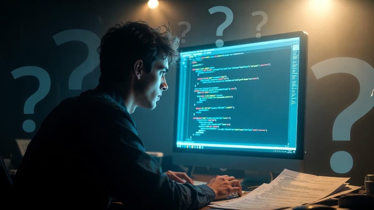 Abstract visualization of a human and AI collaborating through iterative conversation, with layers of feedback loops shown as concentric transparent panels