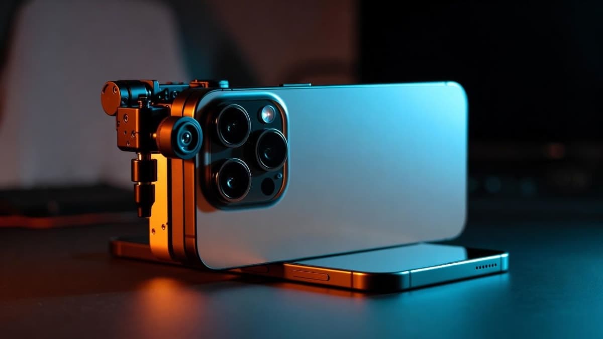 Honor Robot Phone with pop-up gimbal camera extended from the rear of the device at MWC 2026