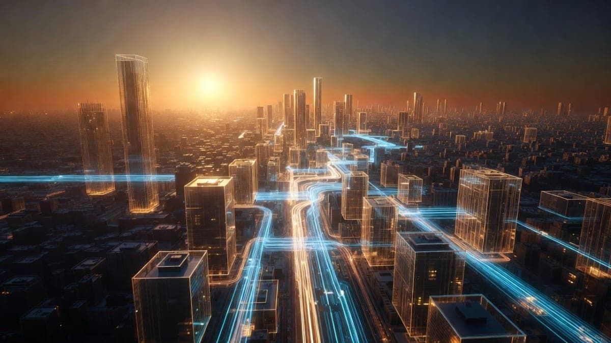 Google Maps interface showing 3D navigation view with buildings and route overlay on a city street