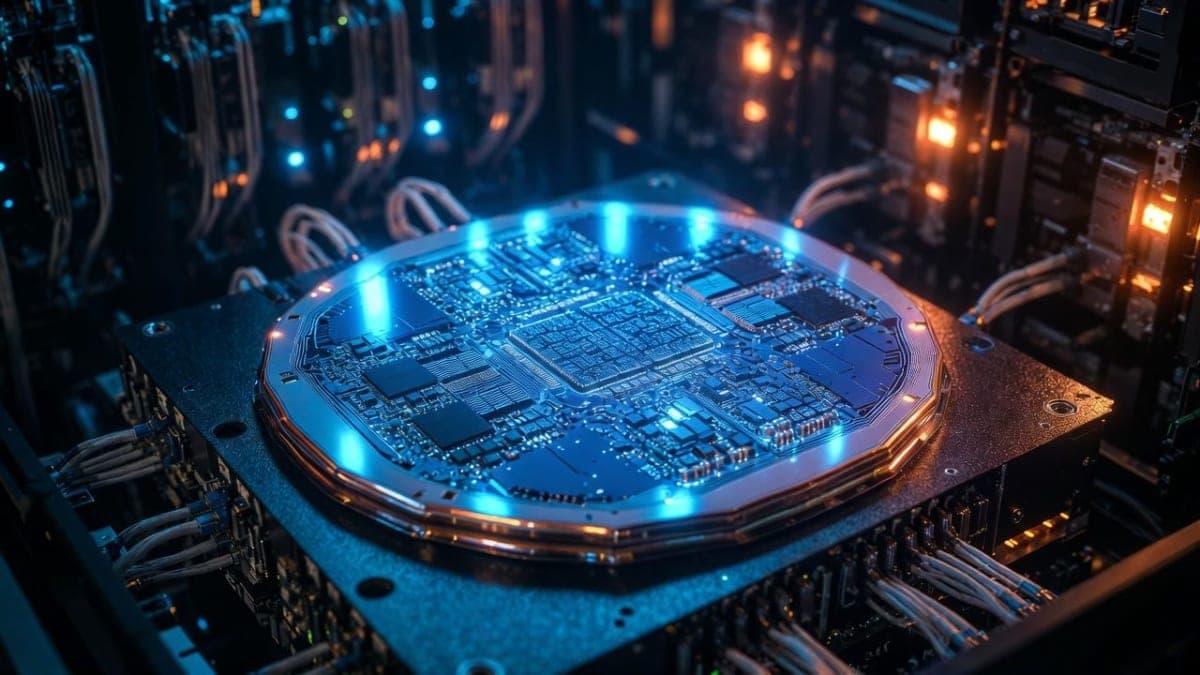 Cerebras CS-3 wafer-scale system installed in a cloud data center alongside server racks