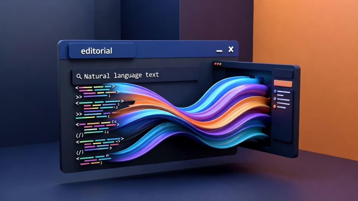 A browser window showing code being generated from a natural language prompt in Google AI Studio's vibe coding interface