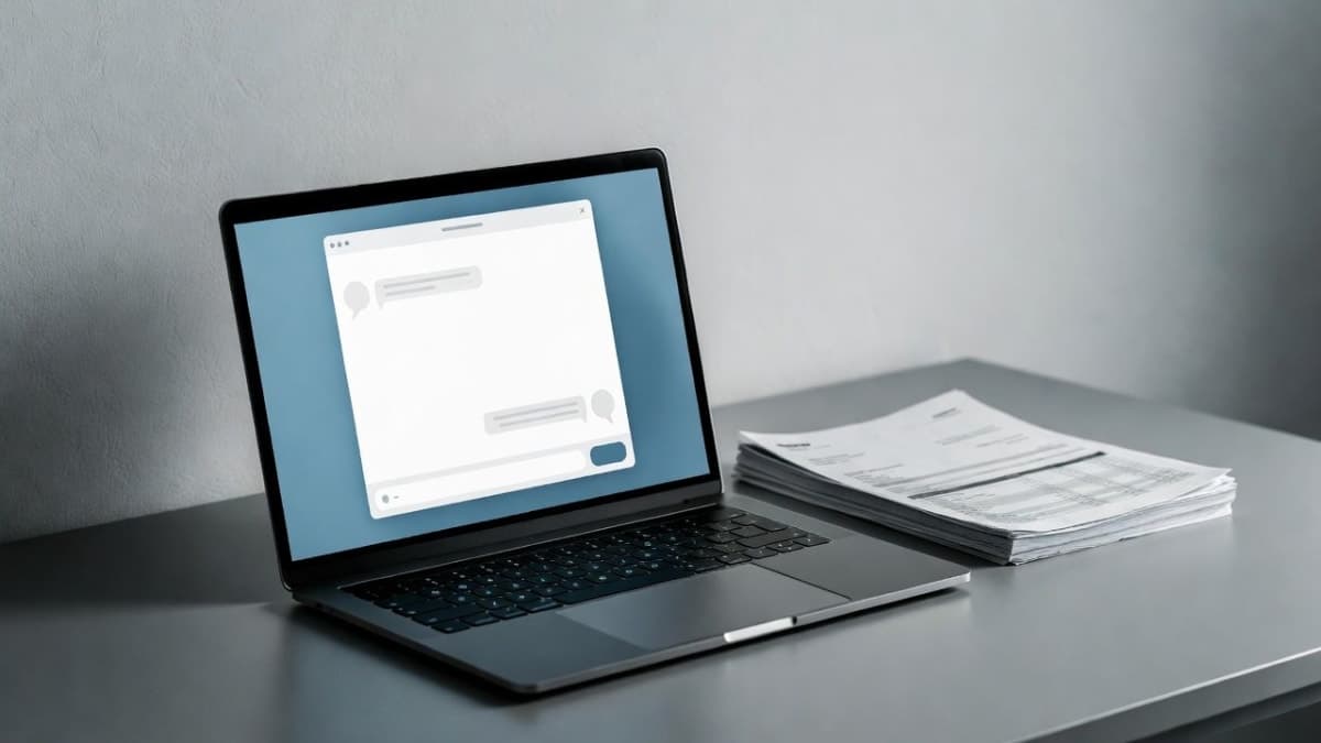 A sparse, dimly lit digital billboard reflected in an office window, symbolizing uncertain returns on new advertising channels