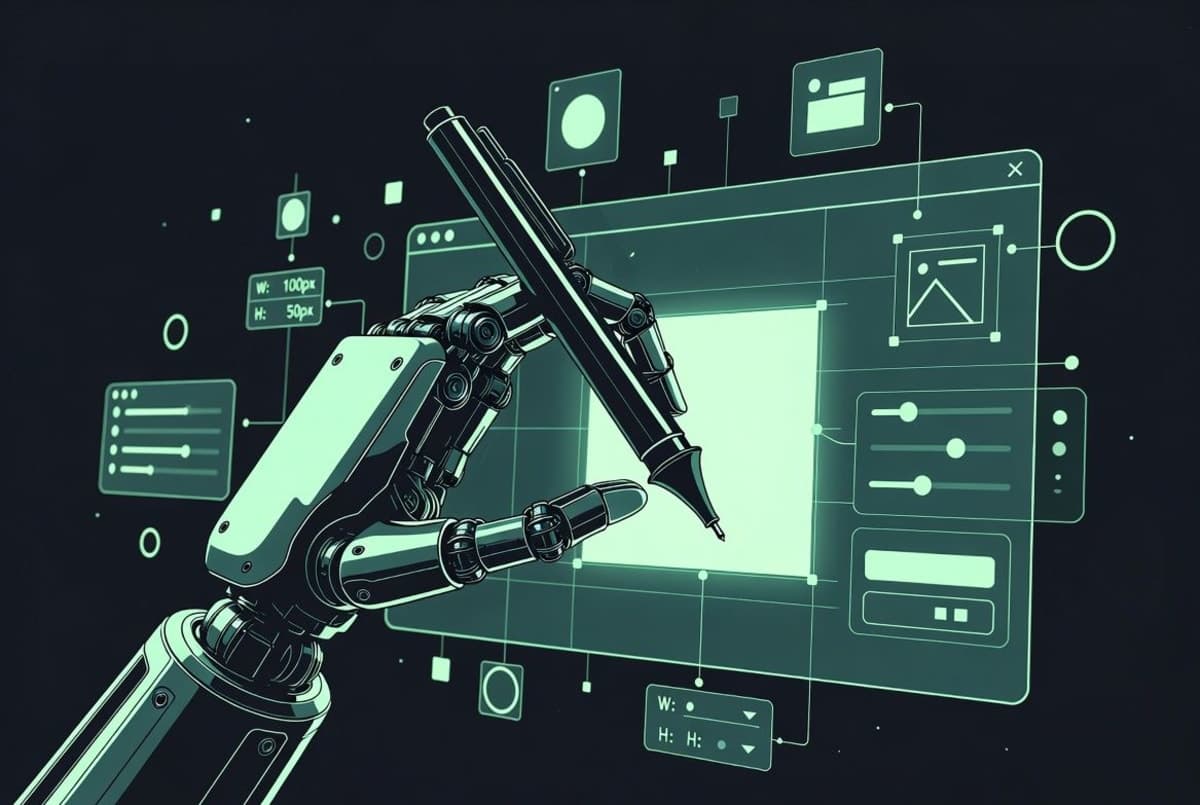 Terminal window overlaying a Figma design canvas showing an AI agent generating button component variants