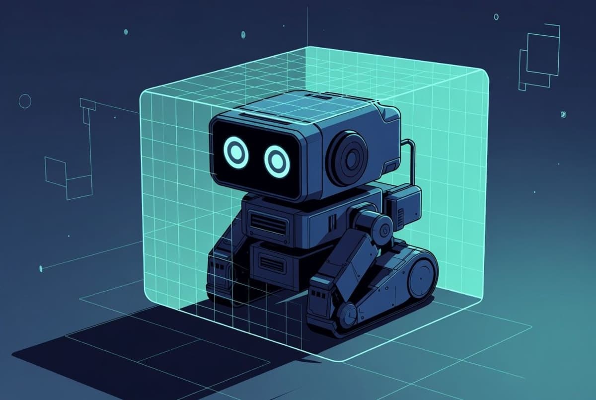 Robotic arm with visual sensors processing spatial environment data
