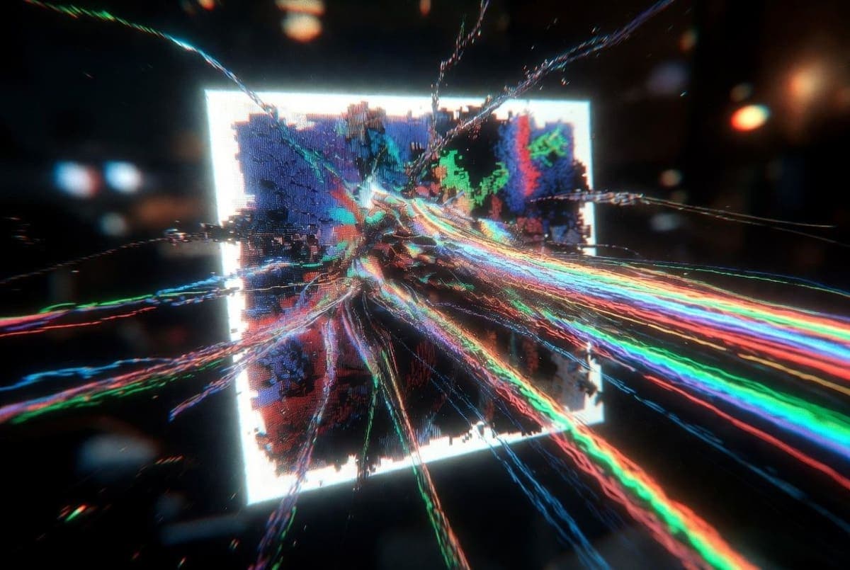 Abstract AI-generated visual suggesting high-resolution image synthesis with a layered, painterly quality