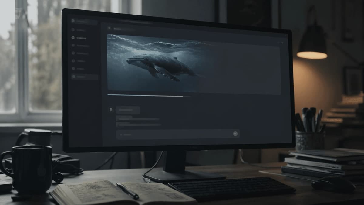ChatGPT interface showing an AI-generated wide-aspect image with a prompt visible in the input box